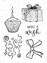 Kaszazz Rubber Stamp - Party Favourites (un-Cut set) 