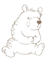 Kaszazz Rubber Stamp - Little Looking Bear