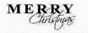 Kaszazz Rubber Stamp - Merry Christmas Bold