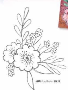 Kaszazz Rubber Stamp - Floral Fusion