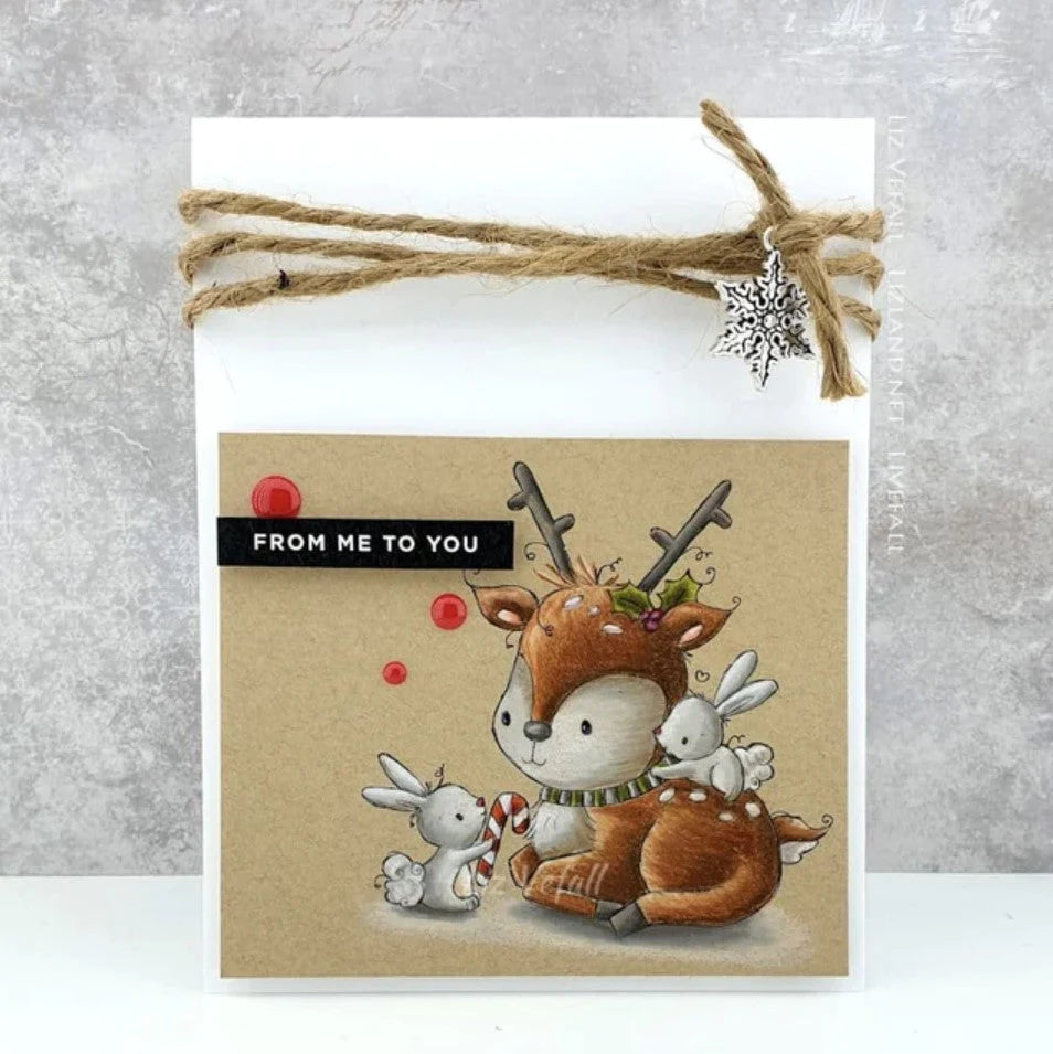 Paper Rose -  Clear Stamp Set - Sweet Reindeer