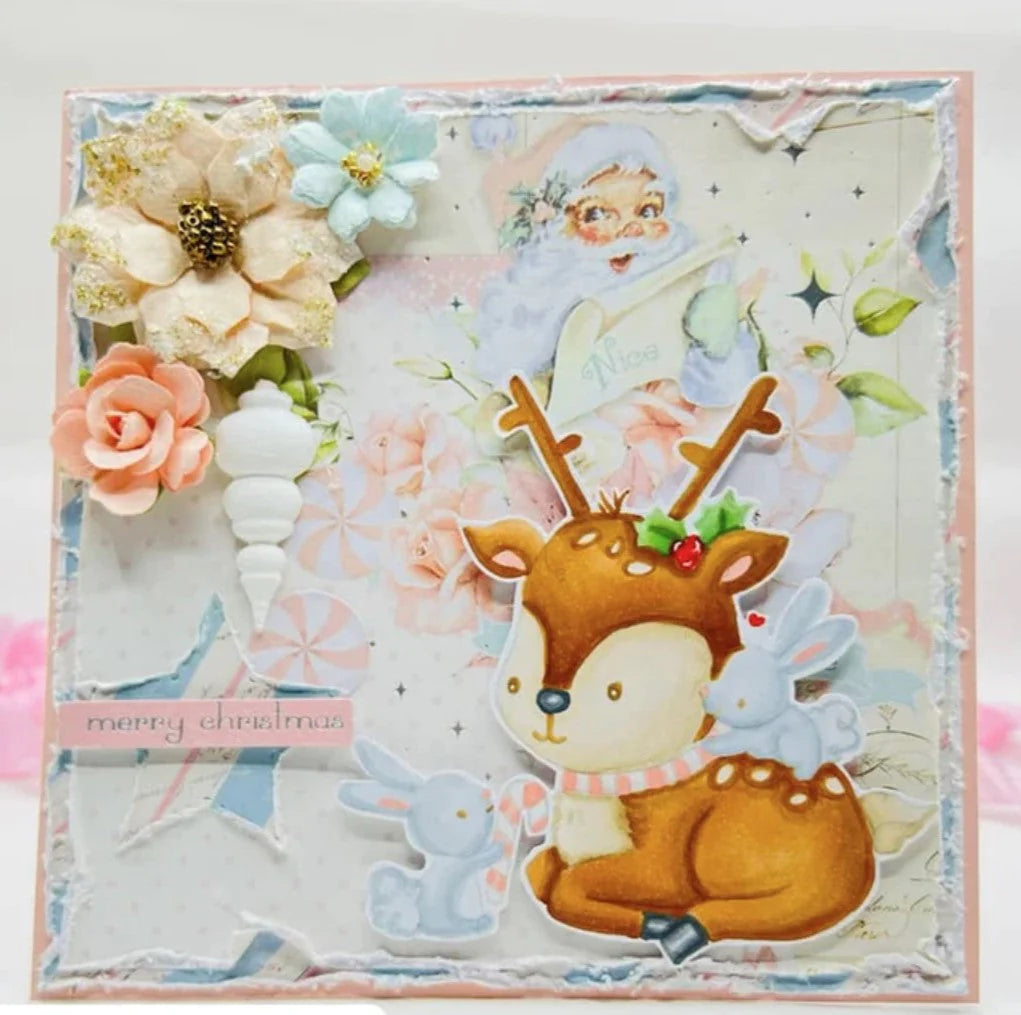 Paper Rose -  Metal Die - Sweet Reindeer