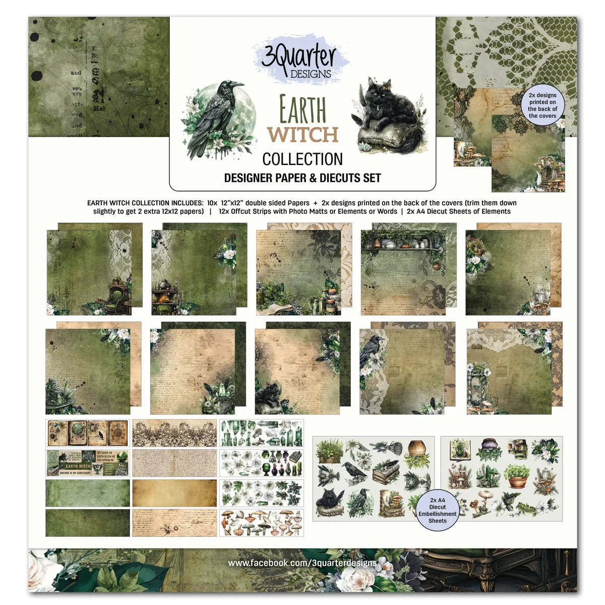 3 Quarter Designs - Earth Witch Collection Designer Paper & Diecuts Set