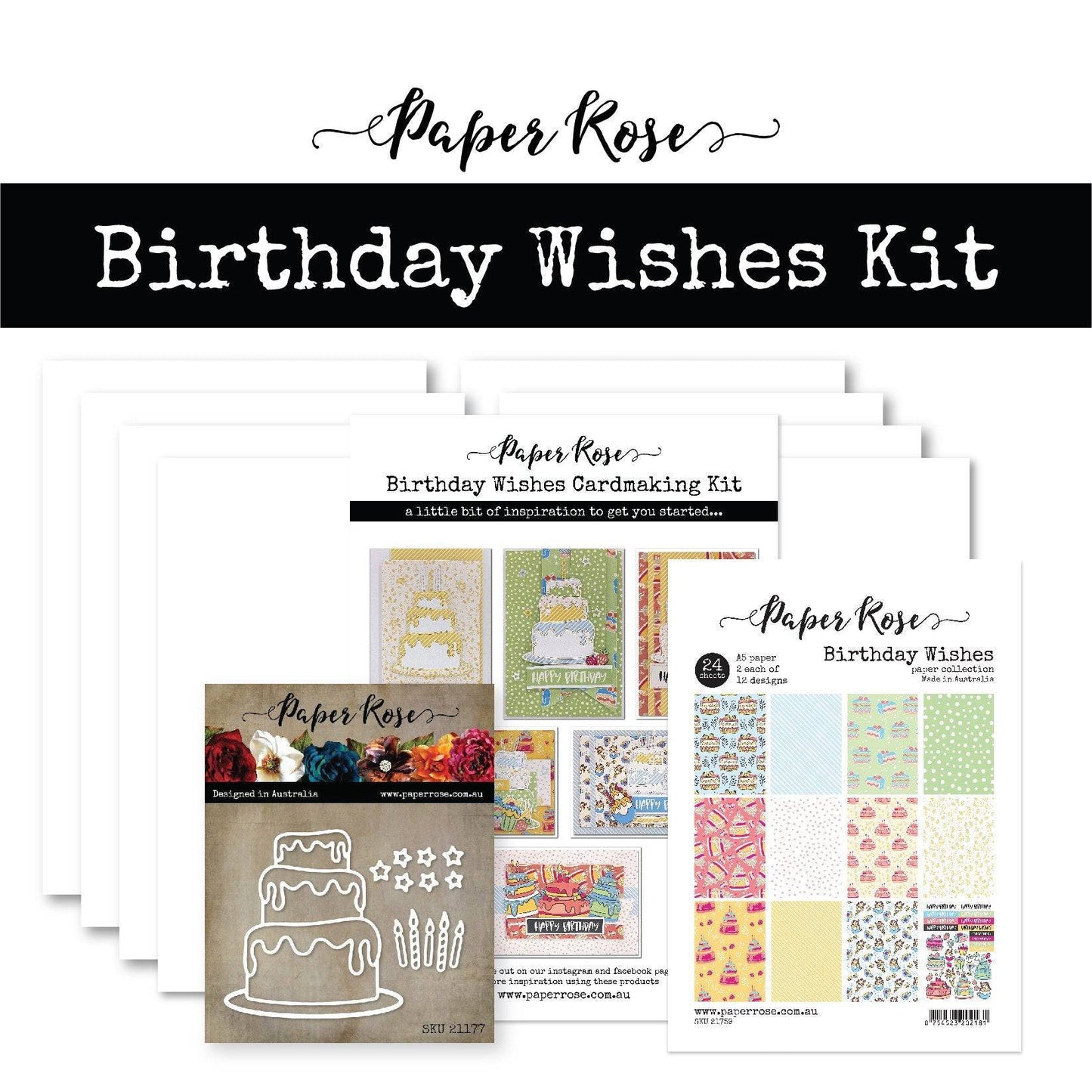 Paper Rose -Birthday Wishes Cardmaking Kit