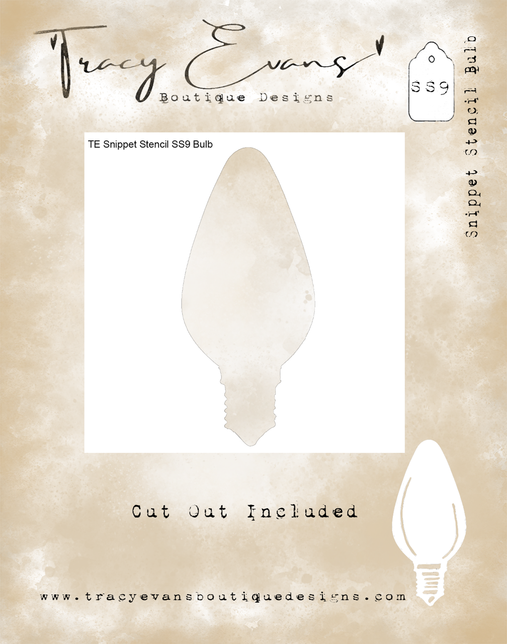 Tracy Evans Boutique Designs - Snippet Stencils - Bulb