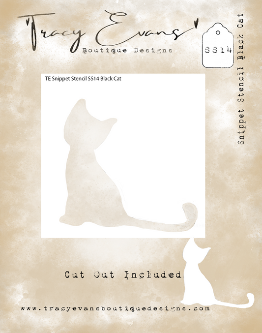 Tracy Evans Boutique Designs - Snippet Stencils - Black Cat