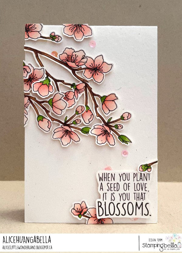 Stamping Bella -  Cling Stamps - Cherry Blossom Branch