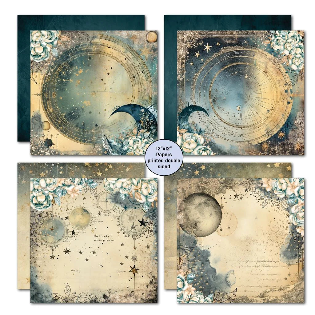 3 Quarter Designs - Celestial Skies Collection 12 x 12 Paper Kit & Diecuts Set