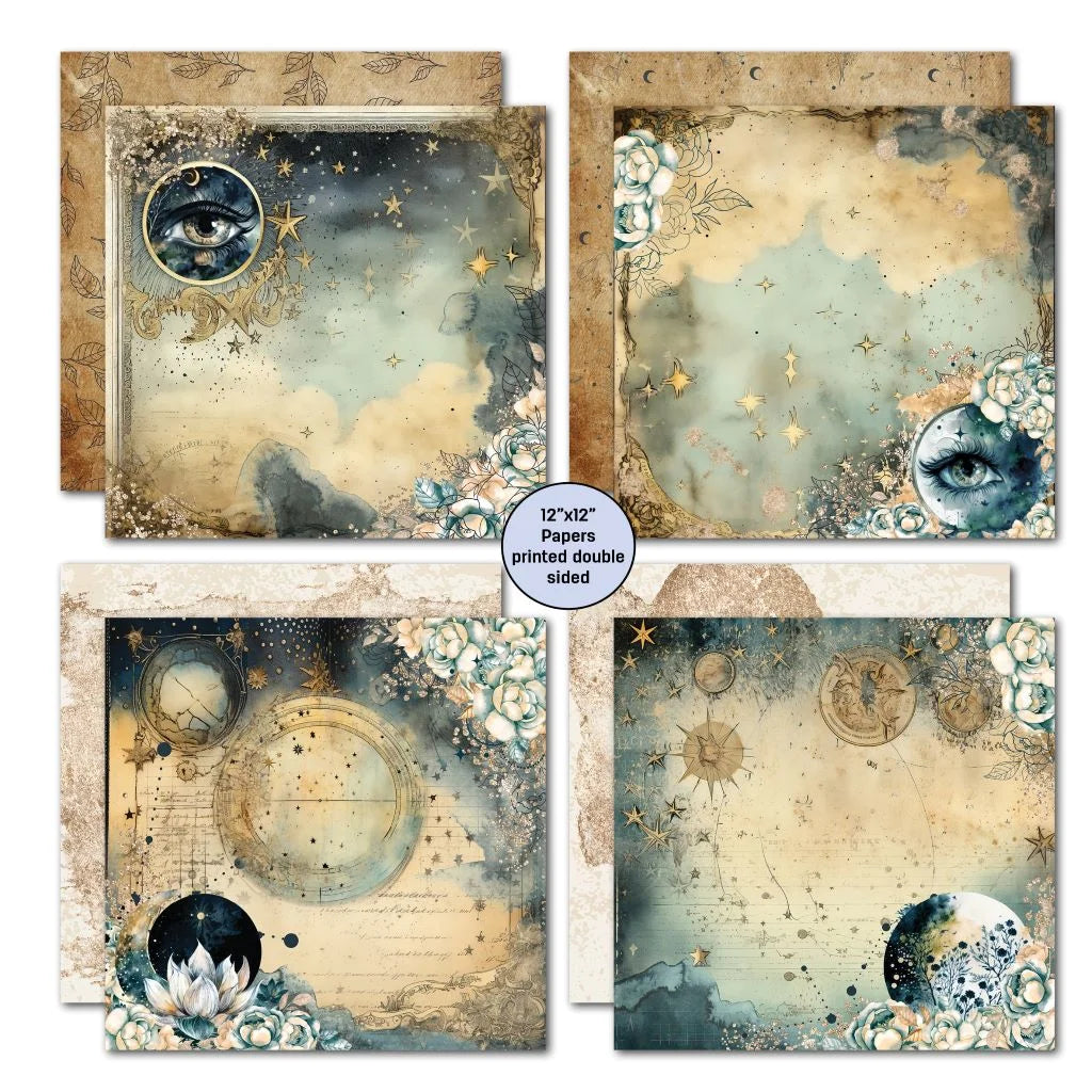 3 Quarter Designs - Celestial Skies Collection 12 x 12 Paper Kit & Diecuts Set