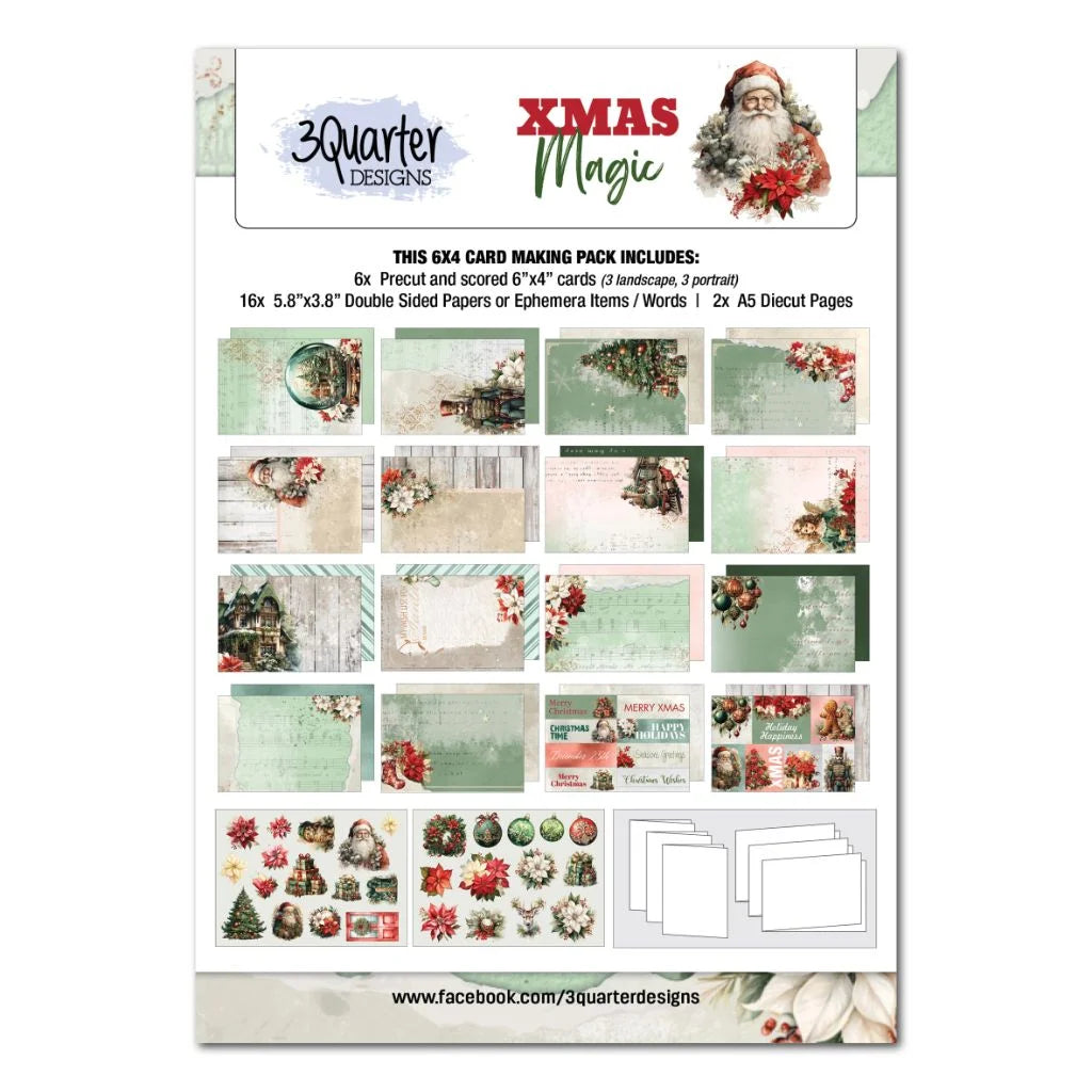 3 Quarter Designs - Xmas Magic 6x4 Card Pack