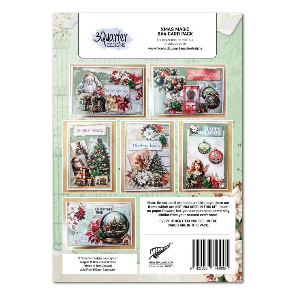 3 Quarter Designs - Xmas Magic 6x4 Card Pack