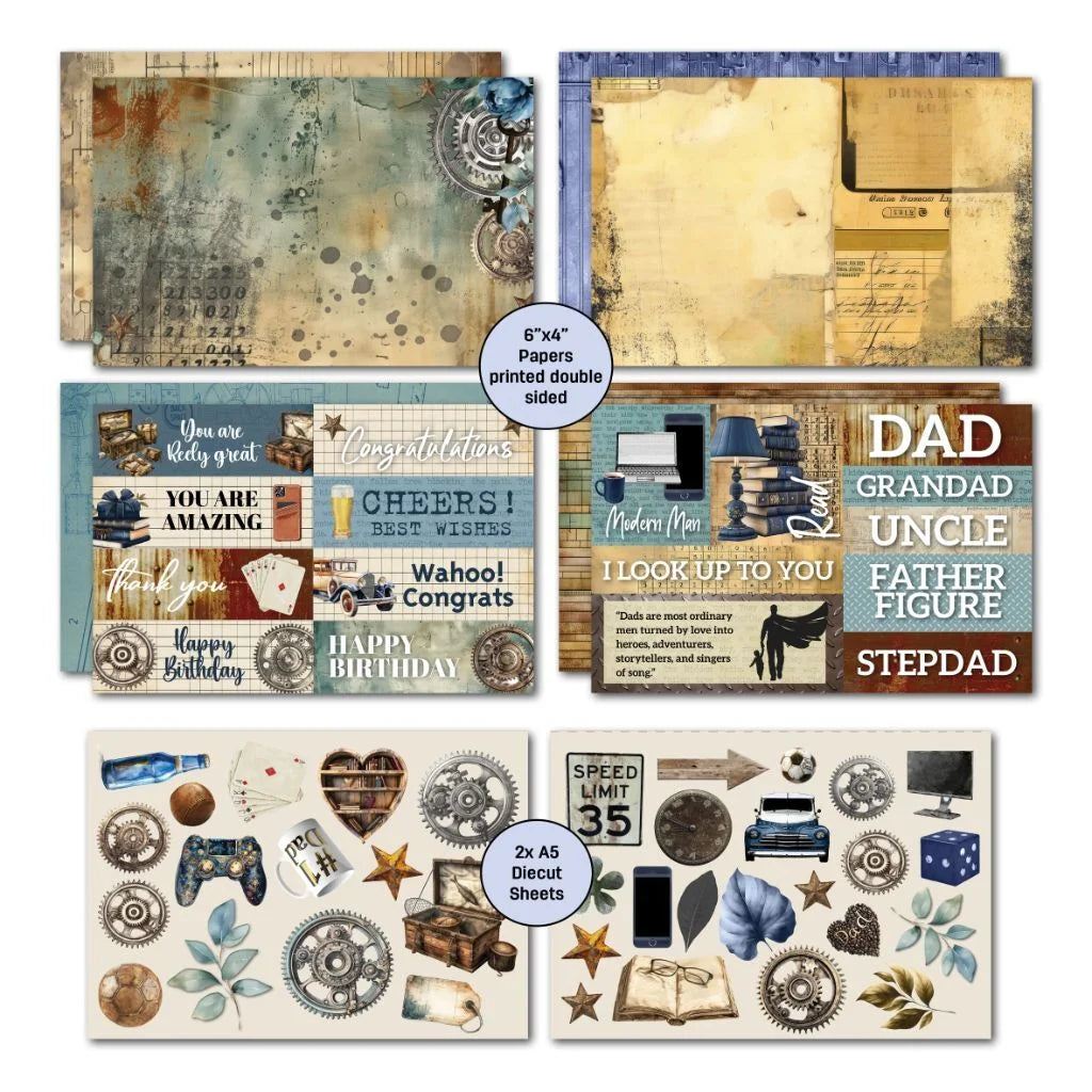 3 Quarter Designs - Father Figure 6x4 Card Pack