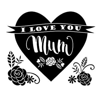 Kaszazz Rubber Stamp - Love You Mum