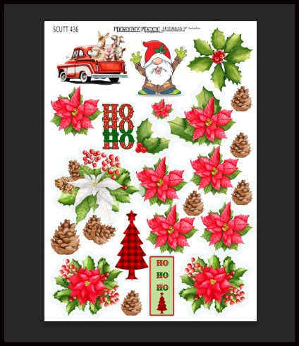 Memory Maze A4 Cuttables- Christmas Pointsettia 436