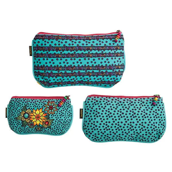 Laurel Burch Cosmetic Bags 3/Pkg-Feline Clan