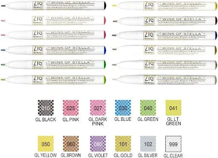 Zig - Wink Of Stella Pen - Glitter Black