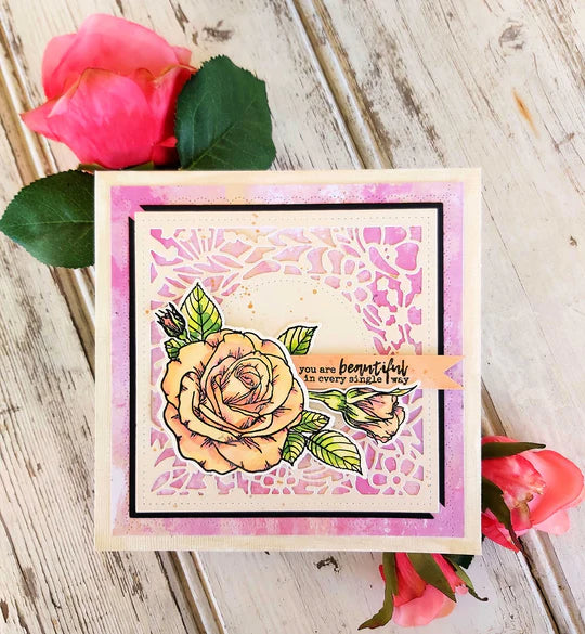 Paper Rose -  Metal Die Set  -Sketchy Roses