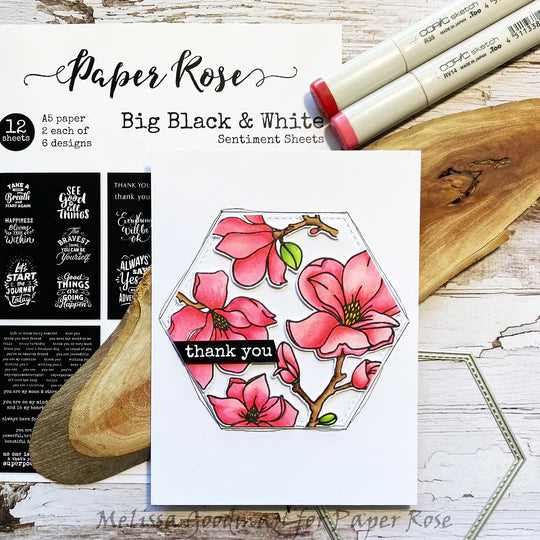 Paper Rose -  Clear Stamp Set - Lovely Florals Magnolia