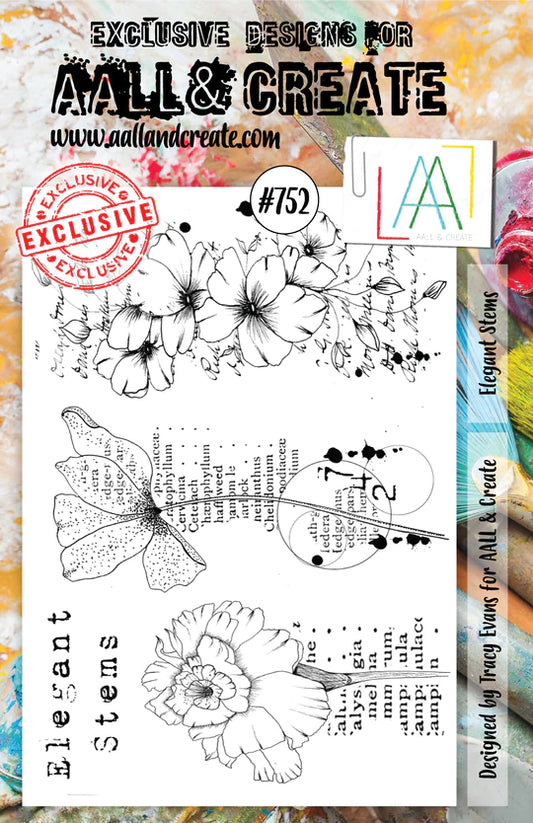 AALL & CREATE - A5 Stamps - Elegant Stems