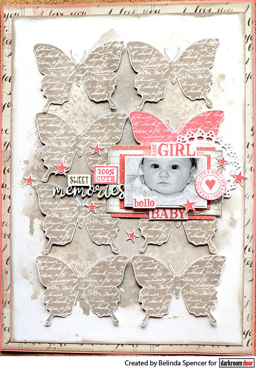 Rubber Stamp - Darkroom Door - Eclectic Stamp -Butterfly Note