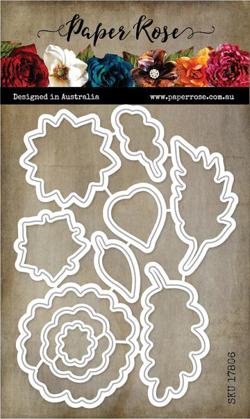 Paper Rose -  Metal Die Set  -Doodle Flowers