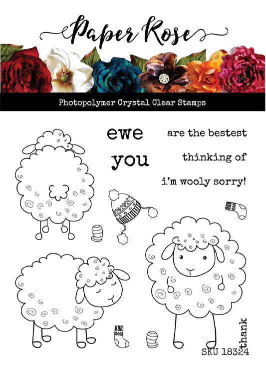 Paper Rose -  Clear Stamp Set - Wooley Sorry