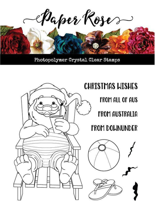 Paper Rose -  Clear Stamp Set  - Summer Santa