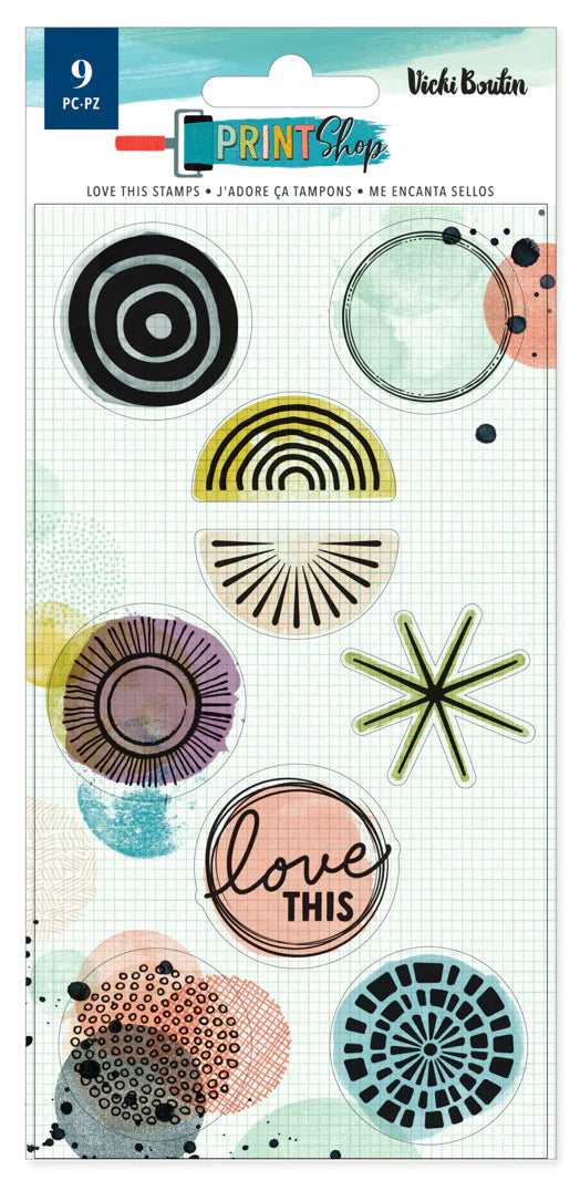 Acrylic  Stamps - Vicki Boutin - Print Shop Love This Stamp Set
