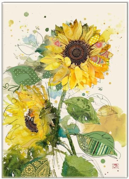 Bug Art Luxury Greeting Cards - Sunflowers