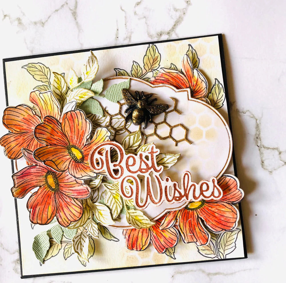 Acrylic Stamp & Die Set - Delightful Flower Arts & Crafts Couture Creations