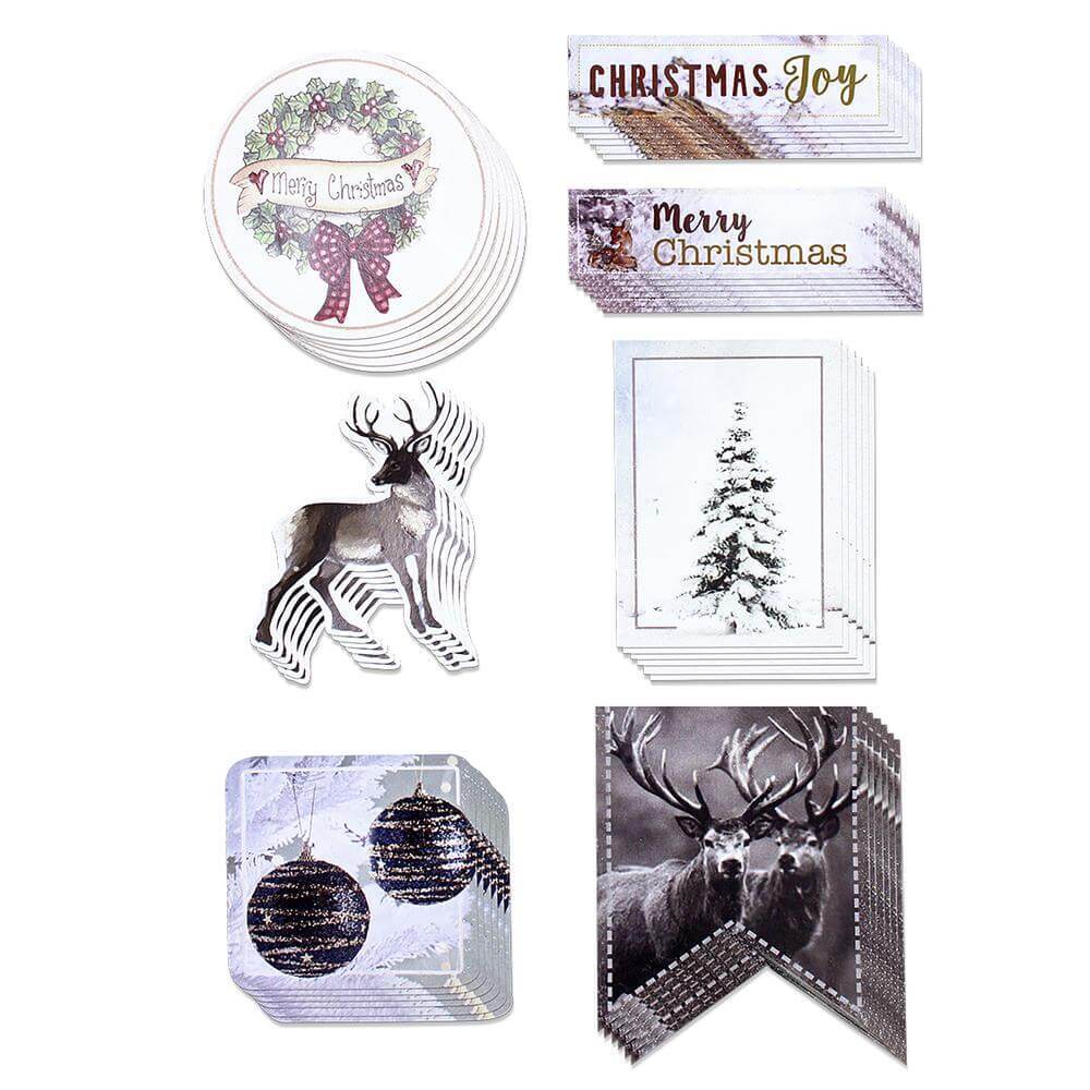 Die Cut Shapes - Deck The Halls - Christmas Joy Arts & Crafts Couture Creations