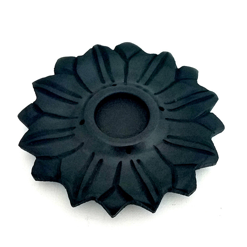 Incense & Cone Holder - Black Stone Lotus