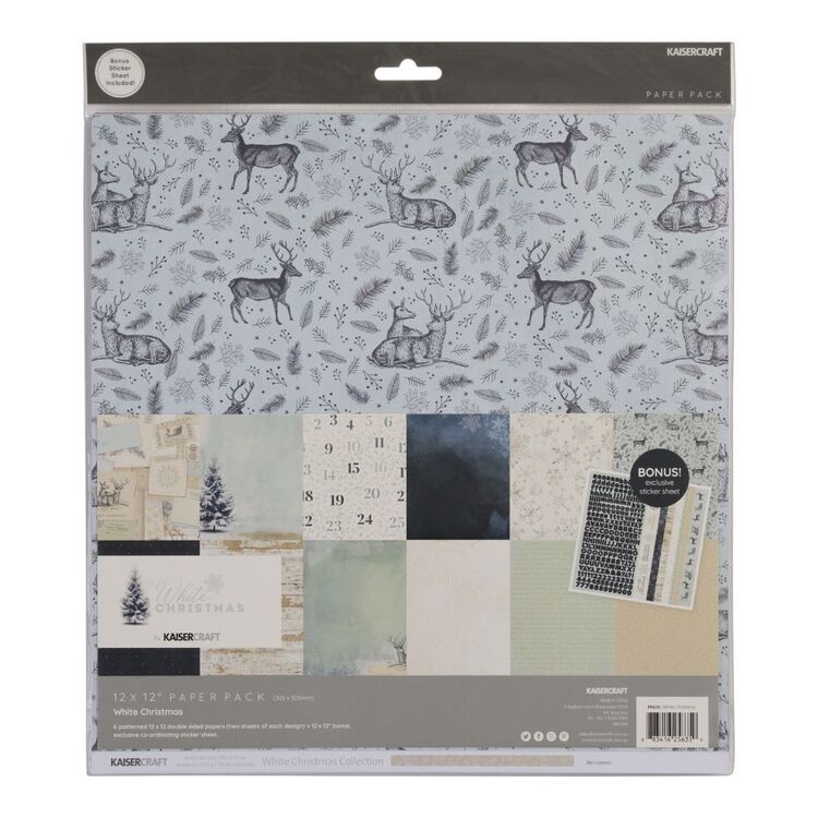 Kaisercraft - White Christmas 12x12 Paper Packs Arts & Crafts Kaisercraft