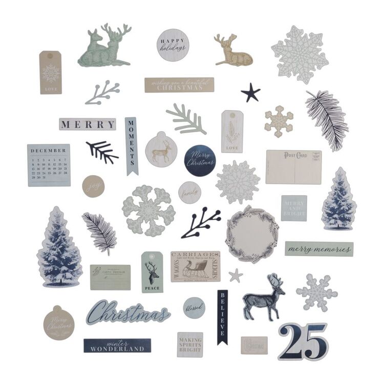 Kaisercraft - White Christmas Collectables - Die-Cut Shapes Arts & Crafts Kaisercraft