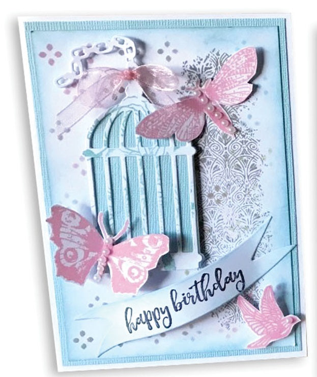 Paper Die -Layered Bird Cage Arts & Crafts Kaszazz