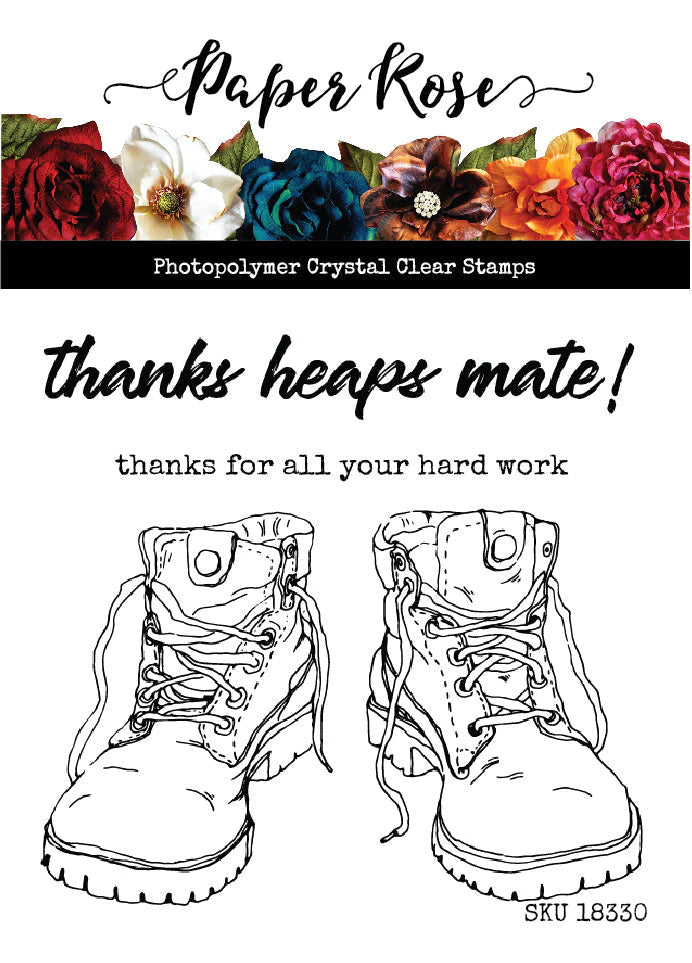 Paper Rose - Clear Stamp Set - Work Boots Arts & Crafts Paper Rose