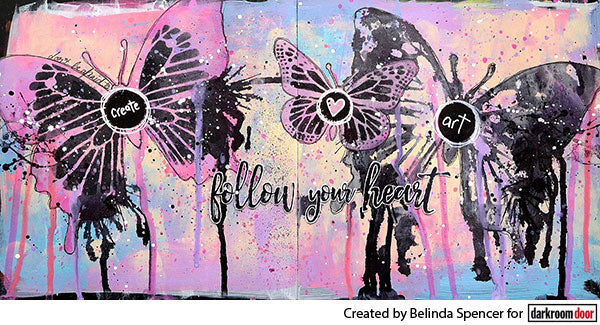 Stencil - Darkroom Door - Butterflies Arts & Crafts Darkroom Door