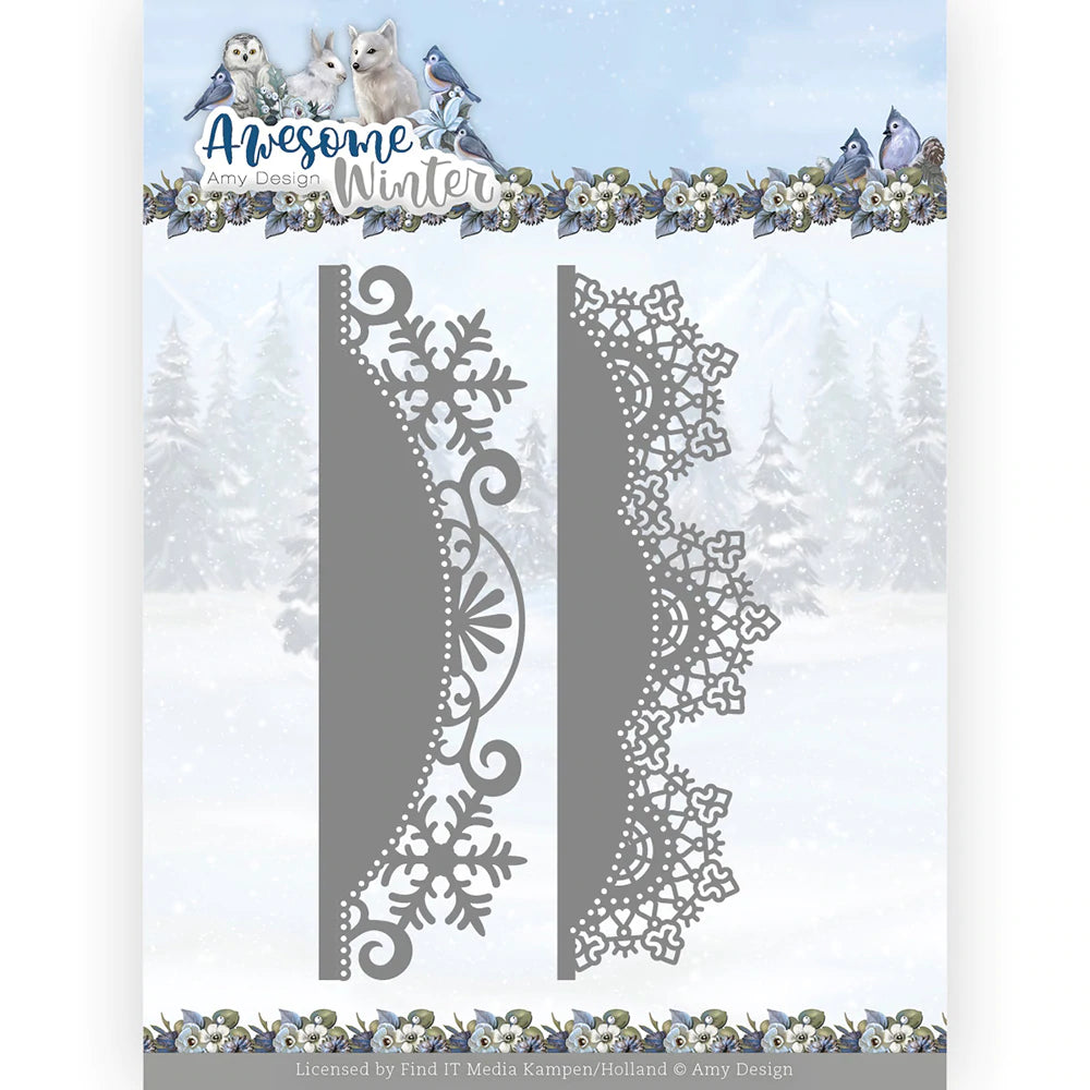 Winter Lace Border Die - Amy Design Awesome winter Arts & Crafts Couture Creations